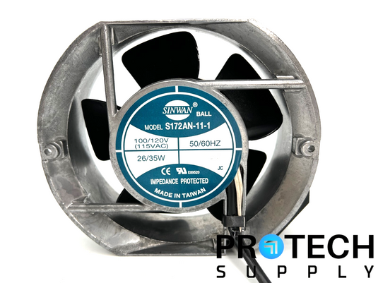 Sinwan S172AN-11-1 Aluminum Frame Fan 115VAC 26/35W 50/60Hz with WARRANTY