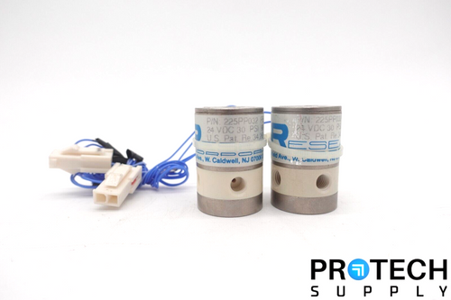 (2) NResearch 225PP032 3-Way Isolation Valve 24VDC, 30 PSIG with WARRANTY