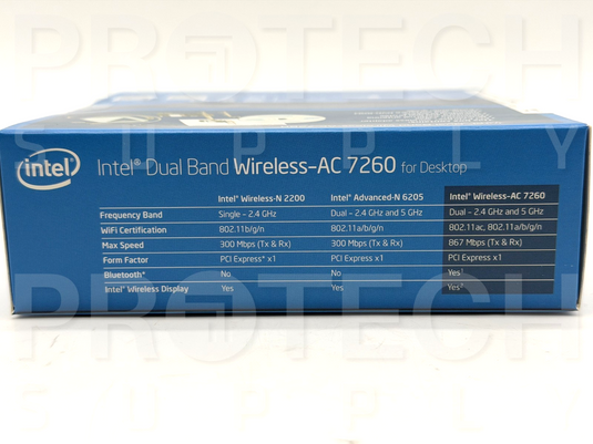 NEW Intel Dual Band Wireless-AC 7260 for Desktop Network Adapter (7260HMWDTX1.R)