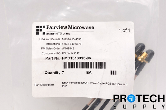 (Pack of 6) Fairview FMC1313315-06 SMA Female to SMA female 6