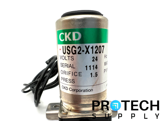 CKD USG2-X1207 Solenoid Valve 3W 24V with WARRANTY