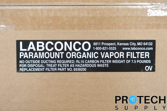 Labconco 6938201 Paramount Acid-Sulfur Gas Replacement Filter with WARRANTY
