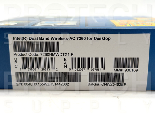 NEW Intel Dual Band Wireless-AC 7260 for Desktop Network Adapter (7260HMWDTX1.R)