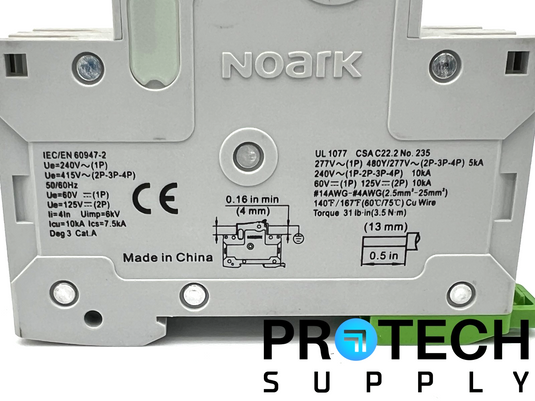 (Lot of 2) Noark B1E2B60 Circuit Breaker B 60A with WARRANTY