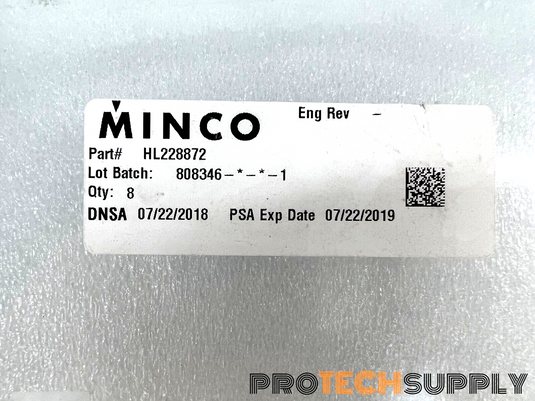 NEW Minco HL228872 1814 Flexible Heater with WARRANTY