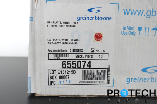 Box of 30 Greiner Bio-One 655074 Microplate 96 Well White NEW