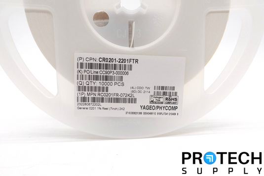 (10,000/Reel) Yageo RC0201FR-072K2L Thick Film Res 2.2 kOhms 0201 NEW