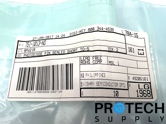 (6/Pk) Vishay BPW21R Photodiode Lensed Metal Can with WARRANTY