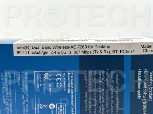 NEW Intel Dual Band Wireless-AC 7260 for Desktop Network Adapter (7260HMWDTX1.R)