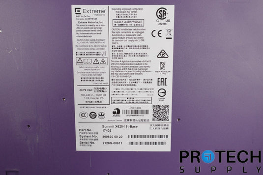 Extreme X620-16T-BASE 17402 1RU Ethernet Switch with WARRANTY