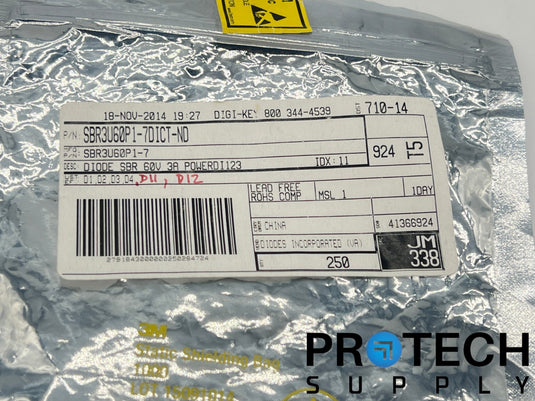 (120/Pk) Diodes Incorporated SBR3U60P1-7 Schottky Diode with WARRANTY