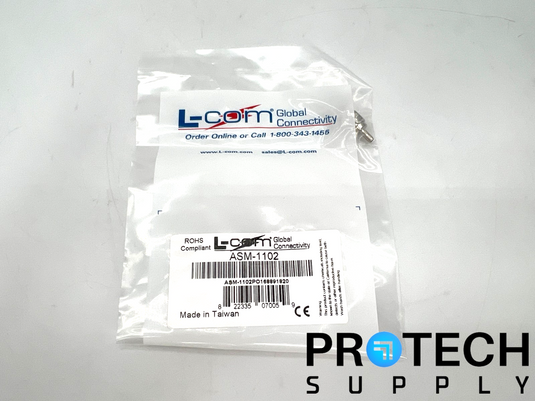 (Lot of 10) L-com ASM-1102 SMA Connector Plug 50Ohms Male Pin NEW with WARRANTY