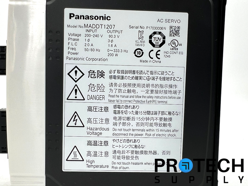 Load image into Gallery viewer, Panasonic MADDT1207 AC Servo Drive NEW with WARRANTY
