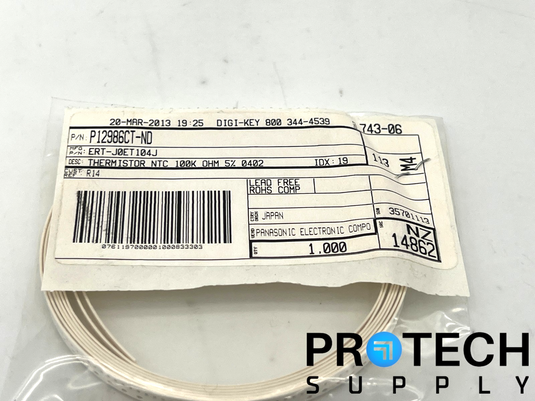 (1000/Pk) Panasonic ERT-J0ET104J NTC Thermistor NEW with WARRANTY