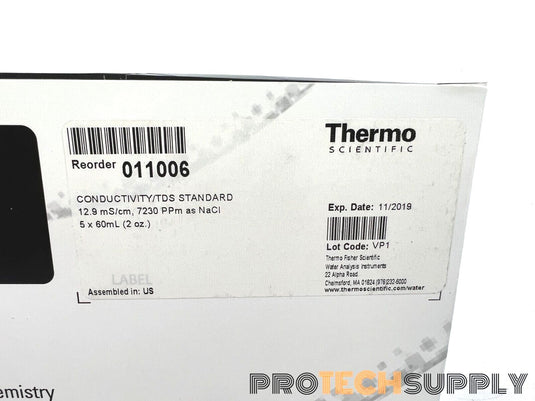 NEW 4x60 mL Bottle Thermo Scientific 011006 12.9mS/cm Conductivity/TDS Standard 