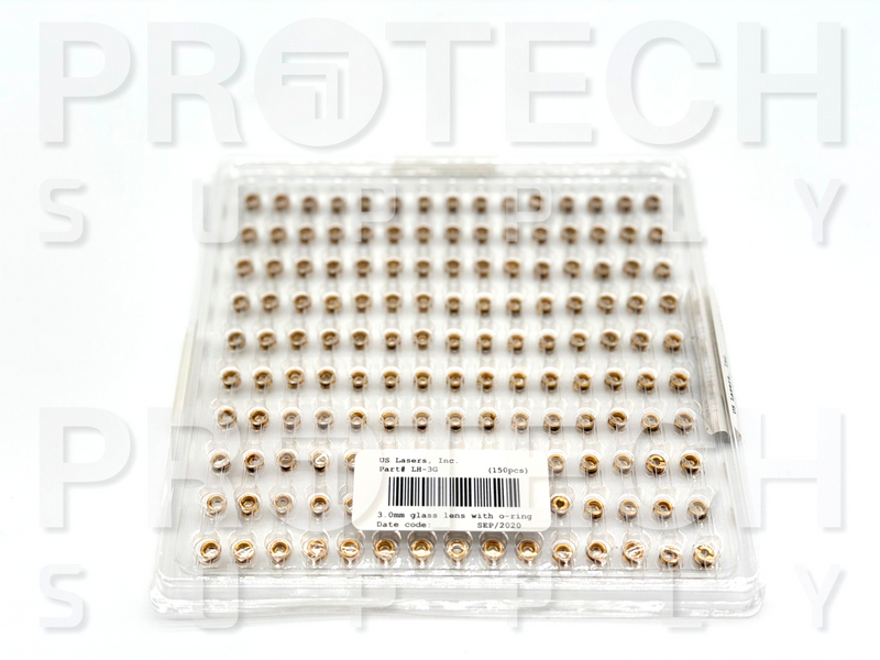 Load image into Gallery viewer, (Pack of 150) US Lasers LH-3G 3.0mm Glass Lens Precision Optical Laser Optics
