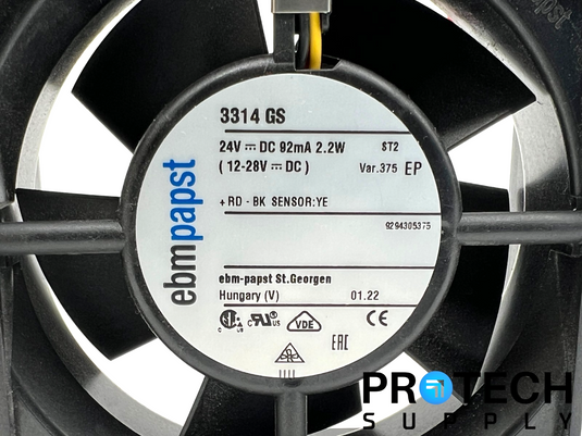 Ebmpapst 3314 GS 3-Wire Cooling Fan 92 x 92mm 24V with WARRANTY