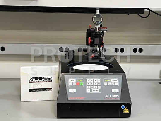 Allied TECHPREP 10-1000 Multiprep Polishing System & Head Assy + Polishing Glass