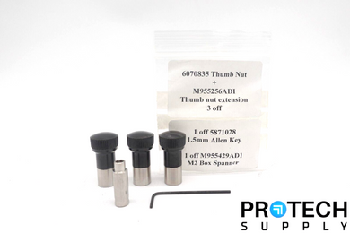 Thumb Nut Extension M955256ADI w/ 1.5mm Allen Key & M2 Box Spanner NEW
