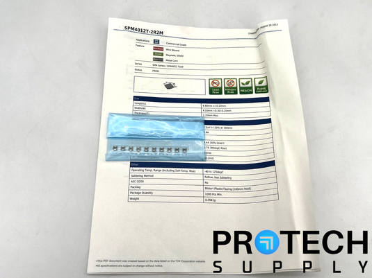 (10/Pk) TDK Corporation SPM4012T-2R2M Wirewound Inductor NEW with WARRANTY