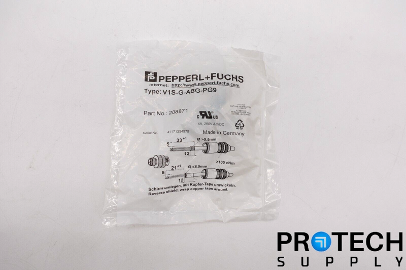 Load image into Gallery viewer, Pepperl + Fuchs V1S-G-ABG-PG9 Field Attachable Male Connector NEW with WARRANTY
