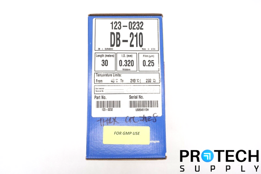 Agilent J&W GC Column 123-0232 DB-210 30m x 0.32 mm  0.25µm NEW with WARRANTY