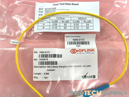 NEW Agilent 1005-0173 PVC FC/UPC Jumper Cable with WARRANTY