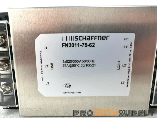 Schaffner FN3011-75-62 Three Phase Line Filter with WARRANTY