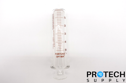 FORTUNA Optima Ganzglasspritze 7.102-45 Glass Syringe 50 mL NEW with WARRANTY