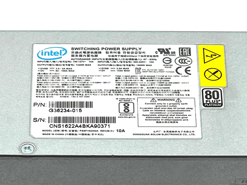 Load image into Gallery viewer, Intel G36234-015 Switching Power Supply PSSF162202A NEW GUARANTEED
