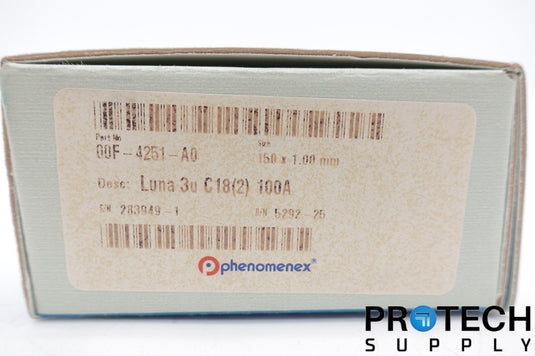 Phenomenex 00F-4251-A0 Luna 3u C18(2) 100A NEW with WARRANTY