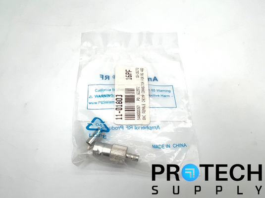 Amphenol 11-01803 BNC Female Crimp Connect for RG 400 NEW with WARRANTY