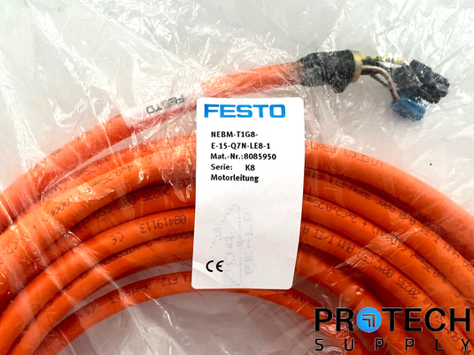 FESTO NEBM-T1G8-E-15-Q7N-LE8-1 Motor Cable NEW with WARRANTY