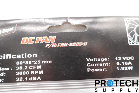 Link Depot FAN-8025-B / DC Fan 12VDC NEW with WARRANTY