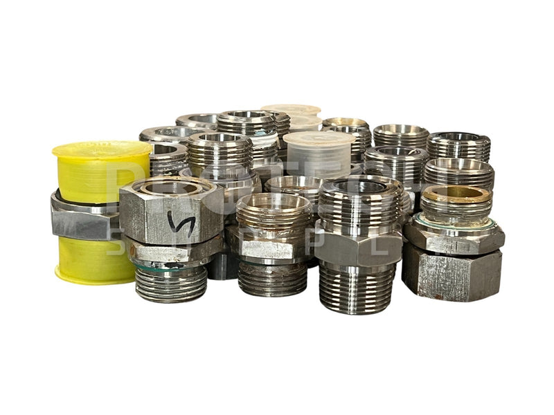Load image into Gallery viewer, (Lot of 25) Misc Hydraulic Fittings Stainless Steel Adapters Plugs
