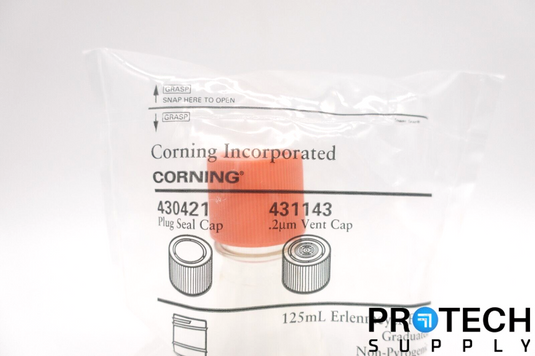 Corning 431143 125mL Erlenmeyer Flask Sterile w/ Vent Cap SEALED NEW w/ WARRANTY