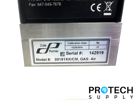 Cole Parmer 00181KK/CM Flow Controller with WARRANTY