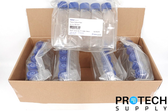 FisherBrand FB012937 Tissue Culture Flasks Vented Cap Box of 25 NEW w/ WARRANTY