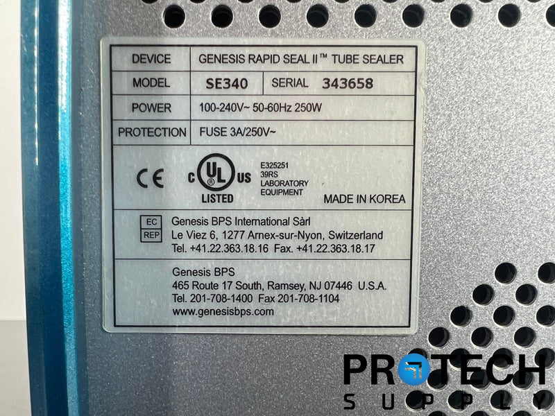 Load image into Gallery viewer, GENESIS Rapid Seal II SE340 Tube Sealer + Power Cable with WARRANTY
