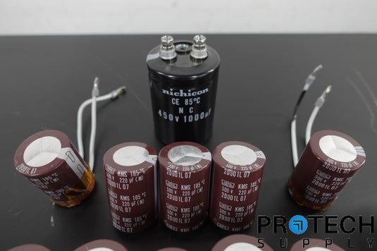 Lot of Various Capacitors Nichicon 6800uF + 1000uF + 220uf + 150uF