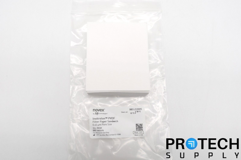 Load image into Gallery viewer, 20/Pk INVITROGEN LC2005 Invitrolon PVDF Filter Paper Sandwich 0.45μm NEW
