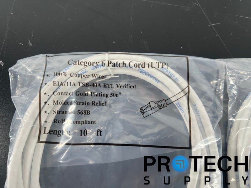 Load image into Gallery viewer, (Lot of 3) Ethernet TSB-40A 6 Patch Cord UTP Cable 10ft with WARRANTY
