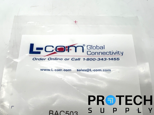 L-com BAC503 SMA Connector Plug 50Ohms Panel Mount Crimp NEW with WARRANTY