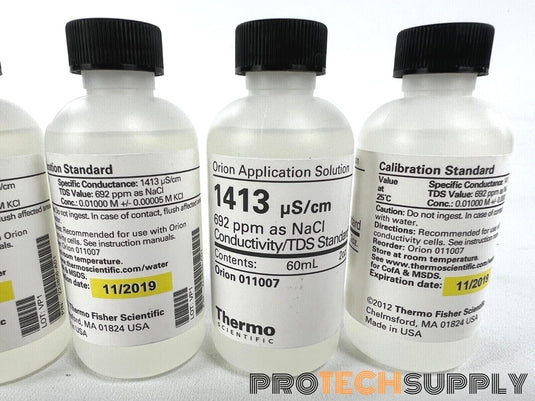 NEW 5x60 mL Bottle Thermo Scientific 011007 1413µS/cm Conductivity/TDS Standard 