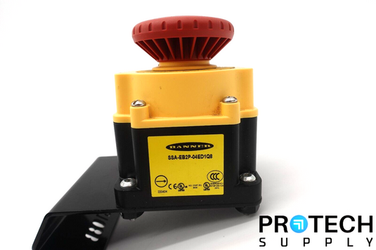 Banner Engineering SSA-EB2P-04ED1Q8 Emergency Stop Button w/ Bracket w/ WARRANTY
