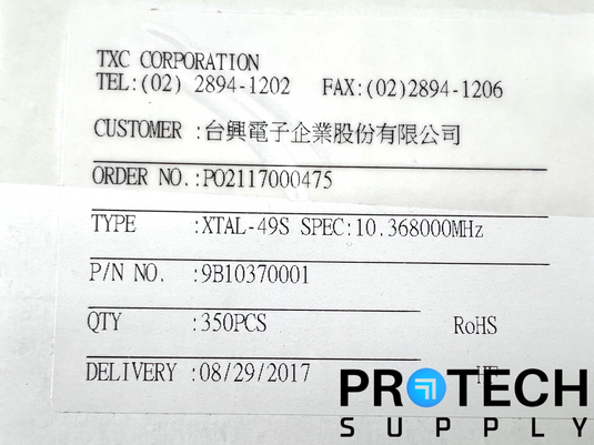 (480/Pk) TXC Corporation 9B10370001 Crystal Oscillators with WARRANTY