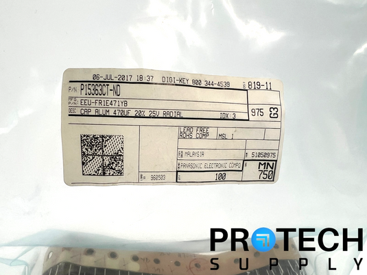 (100/Pk) Panasonic EEU-FR1E4 Aluminum Electrolytic Capacitor NEW with WARRANTY