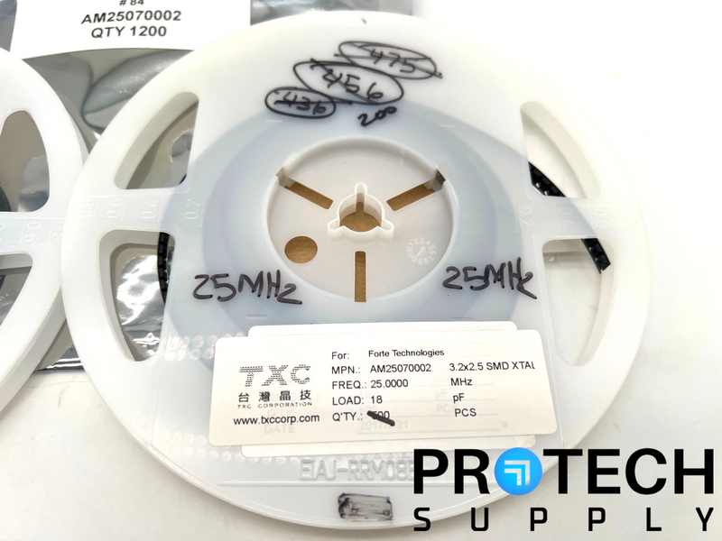 Load image into Gallery viewer, (1200/Pk) TXC Corporation AM25070002 Crystal 25 MHz with WARRANTY

