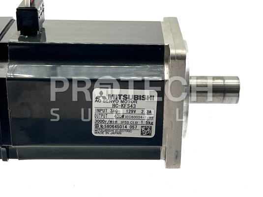Mitsubishi HC-KFS43 AC Servo Motor 129V 2.3A GUARANTEED