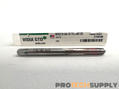 Widia Gtd 14774 Straight Flute Hand Tap M5-0.8 Plug 4 Flutes with WARRANTY